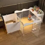 Cat Fence - Cat Cage Dog Cage, Metal Pet Fence Cat Exercise Fence Cage Dog Kennel Foldable DIY Wire Garden Fence