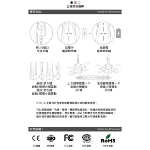 情非得已情趣用品 德國OVO J2 茉莉 7段變頻 多功能 雙叉陰蒂刺激按摩棒充電式白色