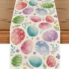Linen Table Manner Bunny Dining Table Decor Happy Easter Table Cover