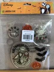 Nightmare Before Christmas Gel Window Cling Halloween Town Oogie Boogie - NEW