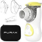 PURAX Super Quiet Portable Nebulizer for Adults & Kids with 3 Adjustable Nebulization Rate & Microwave Mode, Handheld Rechargeable Mesh Nebulizer Machine for Travel, Office & Home Use