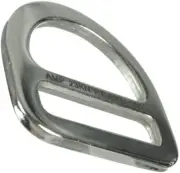 Fusion Climb Kendo Carbon Steel Drop Forged Single Slotted D-Ring Silver MBS 23K