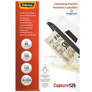 Fellowes Imagelast Laminating Pouch Gloss 125 Micron A3 Clear Pack 100