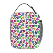 c644 Gay Tye Dye Furby Relaxed Fit Lunch Bags Insulated Lunch Tote Portable Bento Box Resuable Picnic Bags for Woman Work Kids School k644