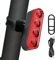 Cycle Lights for Night Riding - Waterproof Scooter Lights - Rechargeable Riding Accessories, Multifunctional Scooter Red Taillight for Outdoor Activities
