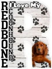 I Love My Redbone Coonhound Fridge Magnet