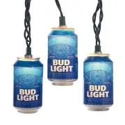 Kurt Adler 10-Light Bud Light Beer Can Light Set