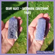 Grape Agate Botryoidal Chalcedony Spiritual Peace Crystal Tower, 126g