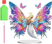Fellflying Home Stand up Gem Painting Craft Kit | Easter Bunny Shape Homemade Crystal Painting Kits,Crystal Art Desk Placement Ornament for Family Friends