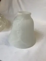 6 White Frosted Swirled Glass Ceiling Light Shade Replacement