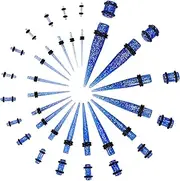 [DERALA] Acrylic Ear Tapers 36Pcs Ear Gauges Plugs Kit Expander Earlets Piercing Jewelry Size 14G-00G 1.6MM-10MM