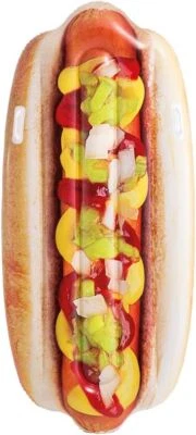 Intex Inflatable Giant Hotdog Mattress Lilo 180cm x 89cm. Perfect for the pool.