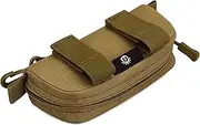 [Huntvp] Tactical Eyeglasses Hard Case Molle Zipper Sunglasses Carrying Case Nylon with Clip