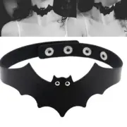 Punk PU Leather Choker Halloween Collar Bat Necklace Chocker Kit head Punk Goth