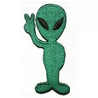 Alien Green Patch Embroidered Iron on Sew on patch Badge For Clothes