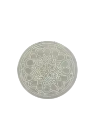 Lotus Flower Selenite Charging Round Display Plate Crystal Jewelry Dish Holder