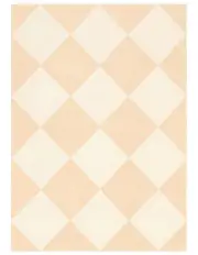 [Miss Amara] Yumi Checkered Washable Rug in Peach Cream