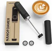 [Subminimal] NanoFoamer V2 Lithium Handheld Milk Foamer | New Model Edition | Rechargeable, Waterproof, Dual-Speed, Stainless Steel | Microfoamed Milk in 30 Seconds, Barista-Style Coffee Drinks at Home