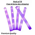 75LED Foam Sticks -Purple Light-Up Glow Stick Flashing Modes for Parties & Event