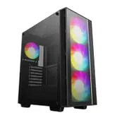 DeepCool MATREXX 55 V4 Full Tempered Glass Side Panel ATX Case. Pre-Installed 3 140mm ARGB PWM Fans, 1 120mm ARGB, Up to 360mm