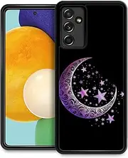 [CARLOCA] Compatible with Samsung Galaxy A13 5G Case,Cute Purple Moon Star Samsung Galaxy A13 5G Cases Graphic Design Shockproof Anti-Scratch Drop Protection Case