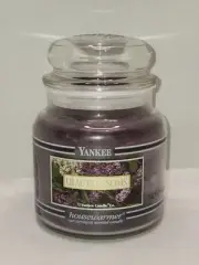 Yankee Candle 14 oz jar LILAC BLOSSOMS Retired NOS Black label Housewarmer