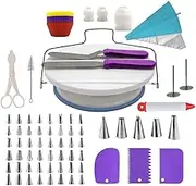CakeDecor Stainl Steel Cake Deco ing Supplies Cake Turntable 106PCS/Set DIY Cream Tools Purple One Size