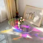 Shatterproof Acrylic Coffee Tables Clear Table Iridescent Side Table Home Decor