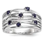 14k White Gold Sapphire Ring