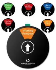 STATUS SPINNER Out of Office Wheel Sign for Door, Office Status Sign, Out to ...
