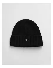 [Gant] Shield Wool Beanie in Black