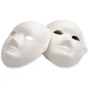 EC PAPIER MACHE MASK Full Mask Pack of 24
