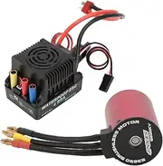 RC Brushless Motor ESC Combo 60A ESC S3650 5200KV Brushless Motor Kit High Torque Waterproof CNC Aluminum Alloy Cooling Tank for 1/10 RC Car Truck Crawler