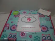 Cloud 9 OWL FLOWER HEART Twin Sheet Set ~ Pink, Teal, Lavender, Purple, White
