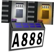 Solar House Numbers Light, Lighted House Numbers Sign Plaque Wall mounted
