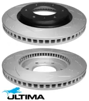 ULTIMA FRONT SLOTTED DISC BRAKE ROTORS FOR MITSUBISHI TRITON MQ MR 4N15 2.4L I4 (for: Mitsubishi)