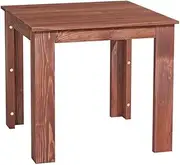 Gardeon Outdoor Coffee Table, Wooden Side Tables Patio Furniture Timber Desk Cafe Garden Pool Deck Backyard Camping Living Room Bedroom, Portable Square Brown