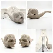 6" Sherlock Polygonal Skull Pipe Mold Slip Casting plaster mold