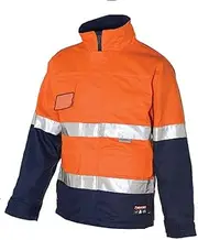 Huski Mens Digger 4in1 AS Jacket, Orange/Navy, 3X-Large