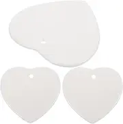 [COHEALI] Ceramic Pendant DIY Crafts Party Hanging Pendant Blank Labels Hanging Blanks Pendant DIY Tag Home DIY Tag Hand-painted Tags Household White Office Ceramic Plate Ceramics