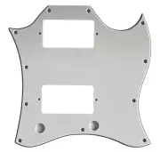 Custom For US Gibson SG Standard Style Guitar Pickguard,3 Ply White