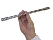12" SILVER MAGIC WAND Plastic Magician Wizard Trick Tips Stick Toy Kid Metallic