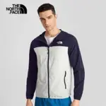 THE NORTH FACE 防曬防風外套 藍白 XXL