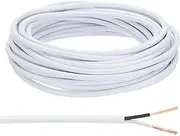 uxcell 33Ft 18/2 PVC Covered Wire, 300V SVT Round Lamp Cord Insulated Heat Resistant Electronical Flexible Cable for LED Lamp Wire Audio Cable Speaker, White, UL Listed