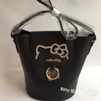 在飛比找Yahoo!奇摩拍賣優惠-[Kitty 旅遊趣] Hello Kitty 斜背包 黑色