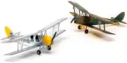 De Havilland Tiger Moth Aircraft w/ 2 Scheme 1/72 Level 2 Model Kit by Airfix