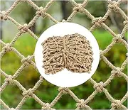 Hemp Rope Net Photo Wall Decor Kids Safety Net Protection Climbing Net Staircase Fall Protection Net Balcony Partition Window Barrier Bunk Bed Protective Net Barrier(Size:1 * 6m(3 * 20ft))