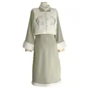 Elegant Vintage Vest Cheongsam Modern Style Retro Women Dress Fashion