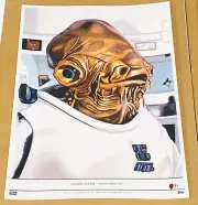Topps Star Wars Living Set 10x14 Fine Art Print Poster New Admiral Akbar Rare