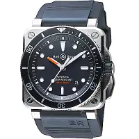 在飛比找Yahoo奇摩購物中心優惠-Bell & Ross DIVER 潛水機械手錶-黑/42m